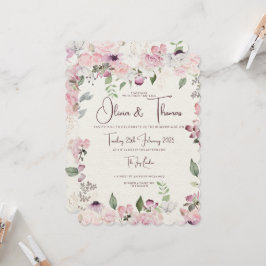 Schöne Blumenhochzeiten Einladung