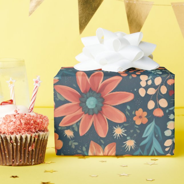 Schöne Blumeninspirierung Geschenkpapier (Geburtstagsparty)