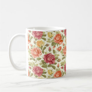 Schöne Blumenkaffee Tasse