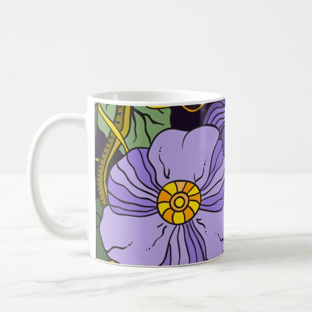 Schöne Blumenkaffee Tasse (Links)