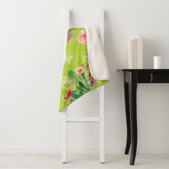 Schöne Blumenkaktus Sherpadecke (Beispiel)