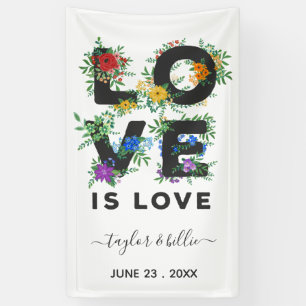 Schöne Blumenliebe Ist Liebe Schwule Hochzeit Banner