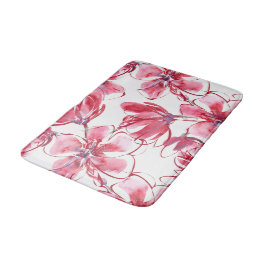 Schöne Blumenmatte Badematte