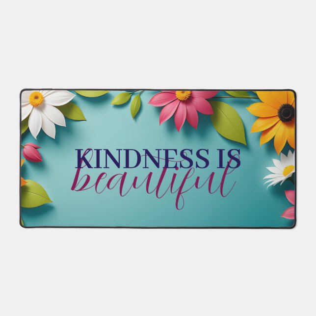 Schöne Blumenmuster-Schreibtischmatte Schreibtischunterlage (Vorderseite)