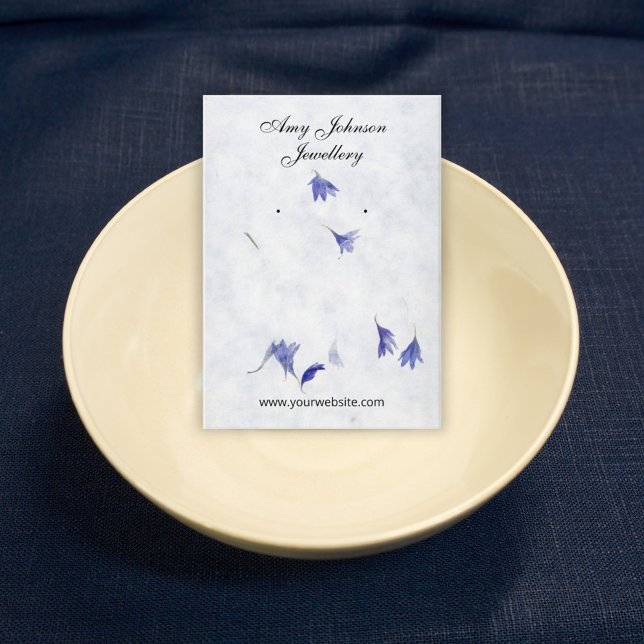 Schöne Blumenpapiere Ohrringe Display-Karten Visitenkarte (Von Creator hochgeladen)