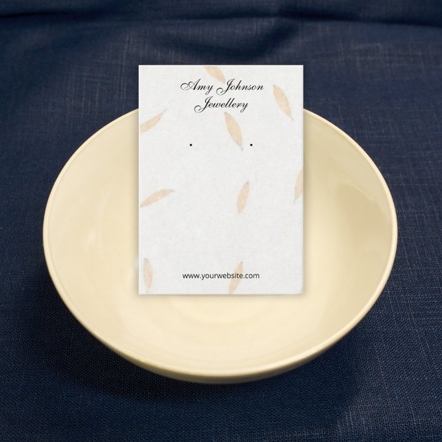 Schöne Blumenpapiere Ohrringe Display-Karten Visitenkarte (Von Creator hochgeladen)