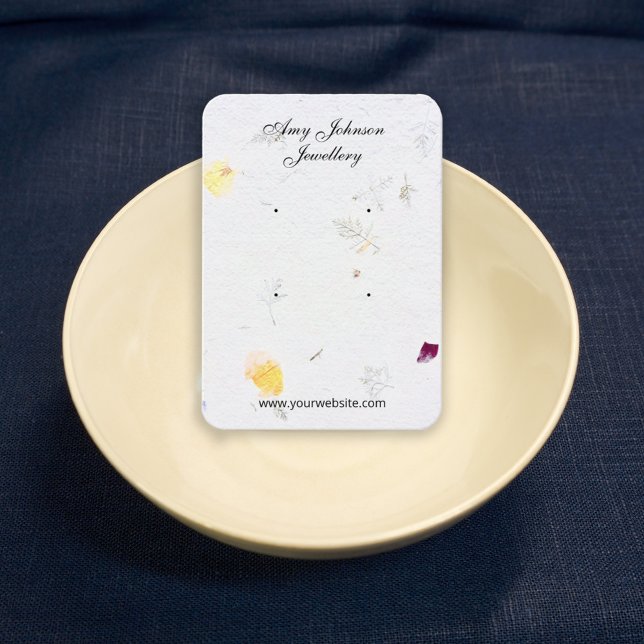 Schöne Blumenpapiere Ohrringe Display-Karten Visitenkarte (Von Creator hochgeladen)