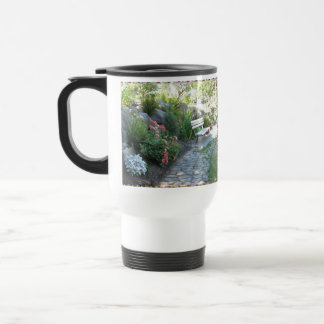 Schöne Blumenpark-Bank-Reise-Tasse Reisebecher