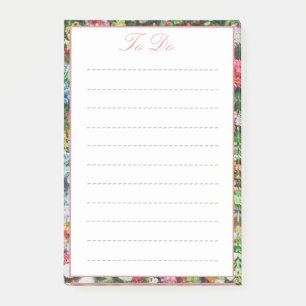Schöne Blumenrand-Notizblock Post-it Klebezettel