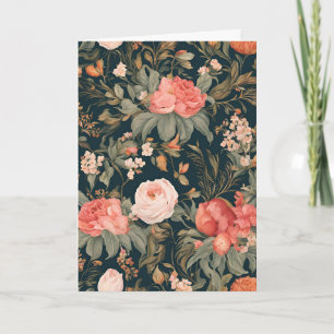 Schöne Blumenrose Blumen Dankeskarte