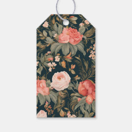 Schöne Blumenrose Blumenmalerei Geschenkanhänger