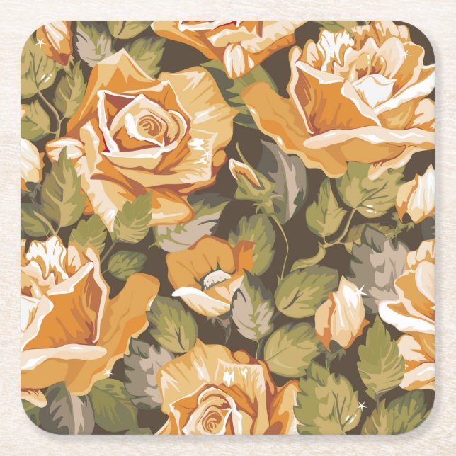 Schöne Blumenskizze Untersetzer Set (Vorderseite)