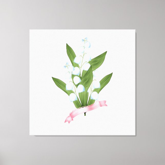 Schöne Blumenstrauß-me-nicht-weiße Blume vinta Leinwanddruck (Vorderseite)