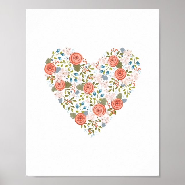Schöne Blumenstrauß-Traumwelt Printmedien Poster (Vorne)