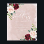 Schöne Blush Burgund Budget Einladung Hochzeit<br><div class="desc">Herrliche Blush Burgund Budget Hochzeit Einladung Phantastischen Wert für diejenigen auf ein Budget für ihre Hochzeit. Auch als Standard-Einladung und digital erhältlich - siehe dazu passende Sammlung weiter unten.</div>