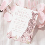 Schöne Blush Floral & Dress 60. Geburtstagsparty Einladung<br><div class="desc">Schöne Blush Floral & Dress 60. Geburtstagsparty Einladung Siehe Matching Kollektion in unserem Nest und Nest Store</div>