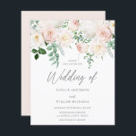 Schöne Blush Garden Hochzeitsbudget Einladung<br><div class="desc">Schönes Blush Garden Hochzeitsbudget Einladung Hochzeitsfeiern Siehe dazu passende Artikel mit digitaler Einladung und gedruckter Einladung</div>