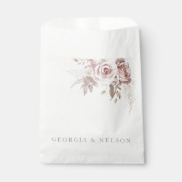 Schöne Blush Pink Bloral Hochzeit Geschenktütchen