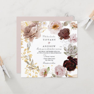 Schöne Blush & Rose Blumenzwiebeln Einladung