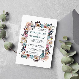 Schöne Blüten Blumenfrühlings Pastel Aquamarine Ho Einladung