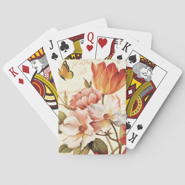 Schöne Blüten Spielkarten (Rückseite)