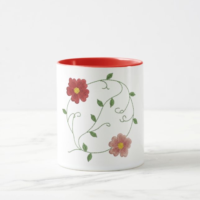 Schöne Blüten  Tasse (Zentrum)