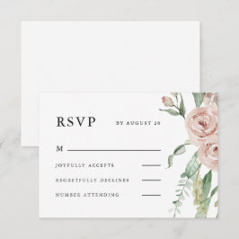 Schöne Blütenhochzeit RSVP Karte