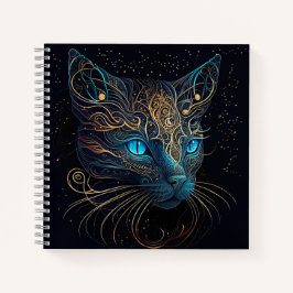 Schöne Bohemische Stilkatze Notizbuch