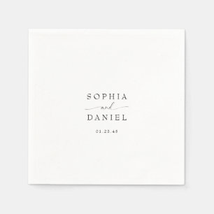 Schöne Boho Minimalistisch Moderne Hochzeit Serviette