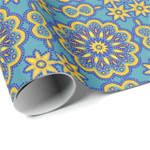 Schöne Boho Talavera Fliese Geschenkpapier