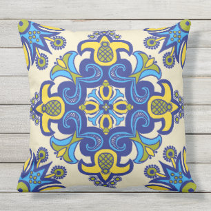 Schöne Boho Talavera Tile Kissen