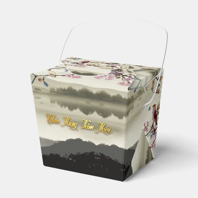 Schöne bokolische Szene Frühling Vietnamesisch Neu Geschenkschachtel (Vorderseite)