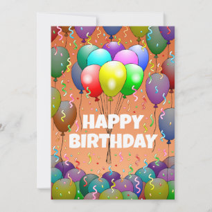 Schöne Bollons und Confetti Karte