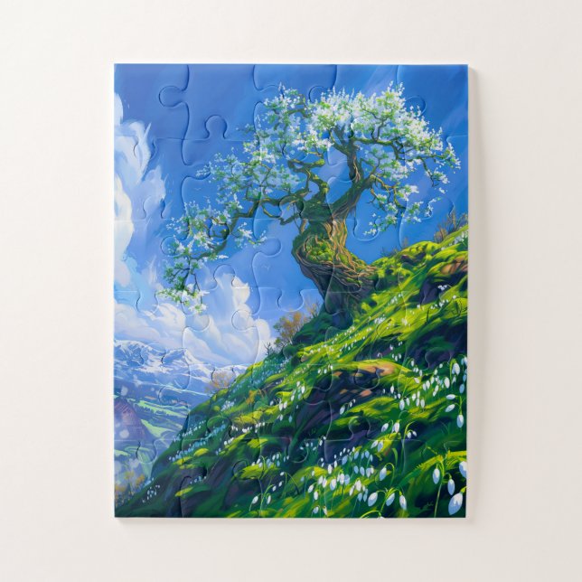 Schöne Bonsai Tree auf dem Spring Hill (Vertikal)