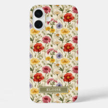Schöne botanische Aquarell-Wildblumen-Name