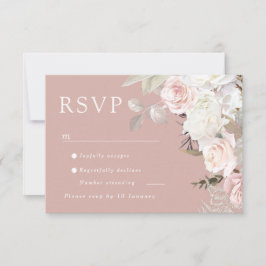 Schöne botanische Rose RSVP Karte