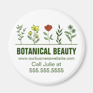 Schöne botanische Spa-Salon-Blumen Geschäft Magnet