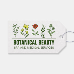 Schöne botanische Spa-Salon-Grün-Blumen Geschenkanhänger