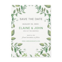 Schöne botanische Vegetation Save the Date