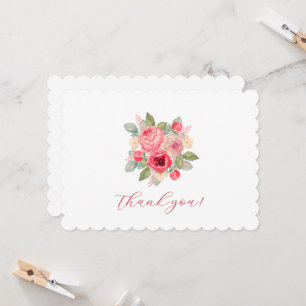 Schöne Bouquet aus bemalten rosa Rosen Karte