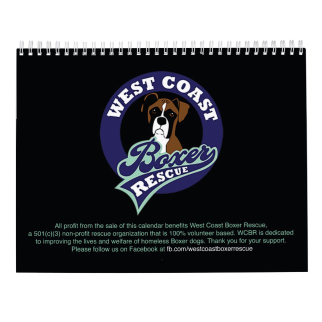 Schöne Boxer 2021 Kalender (Rückseite)