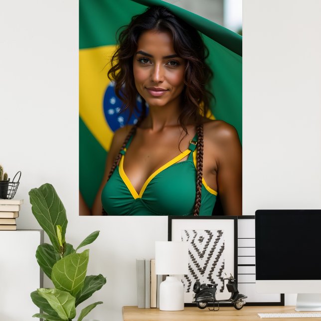Schöne Brasilianerin Poster (Heimbüro)
