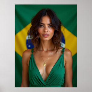 Schöne brasilianische Frau Poster