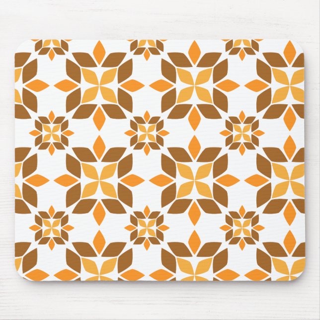schöne braune Blume Blütenmuster Mousepad (Vorne)