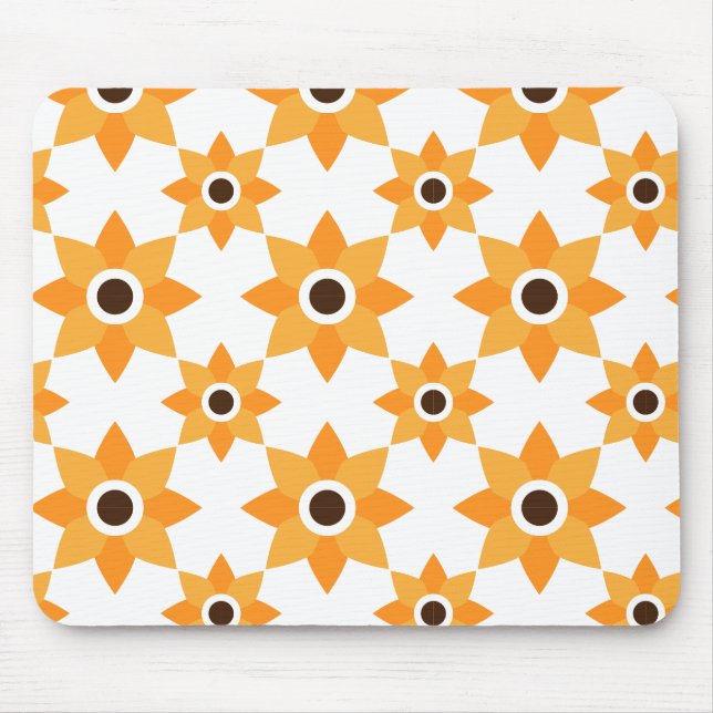 schöne braune Blume Blütenmuster Mousepad (Vorne)