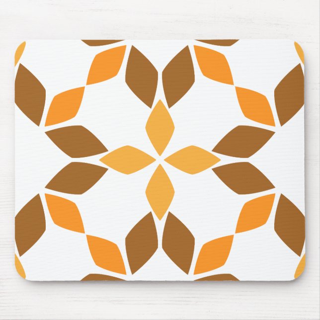 schöne braune Blume Blütenmuster Mousepad (Vorne)