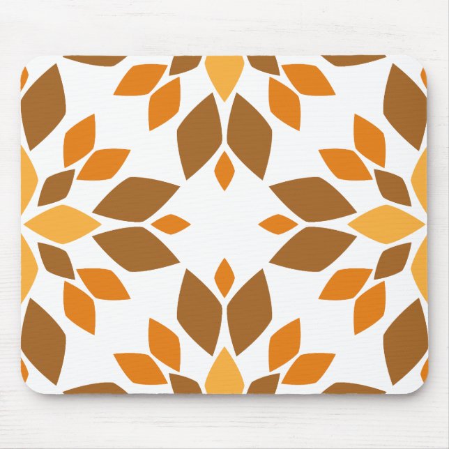 schöne braune Blume Blütenmuster Mousepad (Vorne)