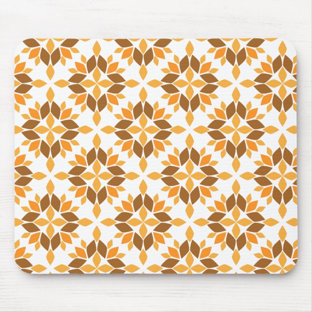 schöne braune Blume Blütenmuster Mousepad (Vorne)