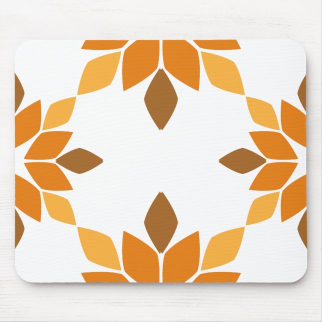 schöne braune Blume Blütenmuster Mousepad (Vorne)