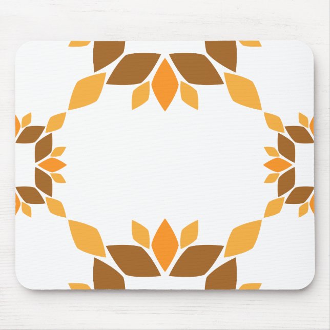 schöne braune Blume Blütenmuster Mousepad (Vorne)